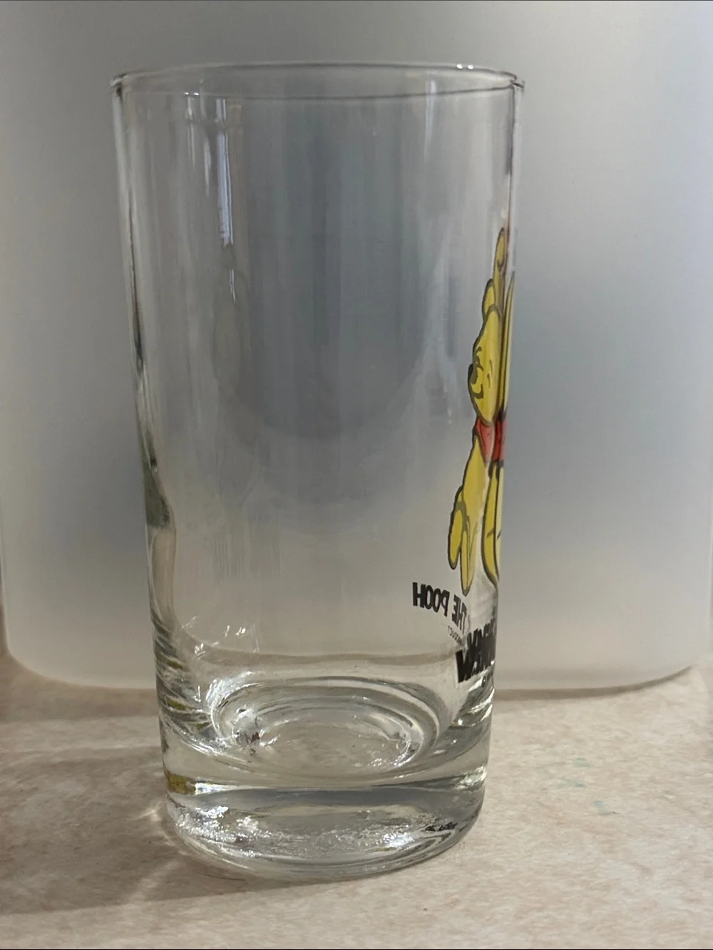 Winnie the Pooh Character Glass - Yellow & Red